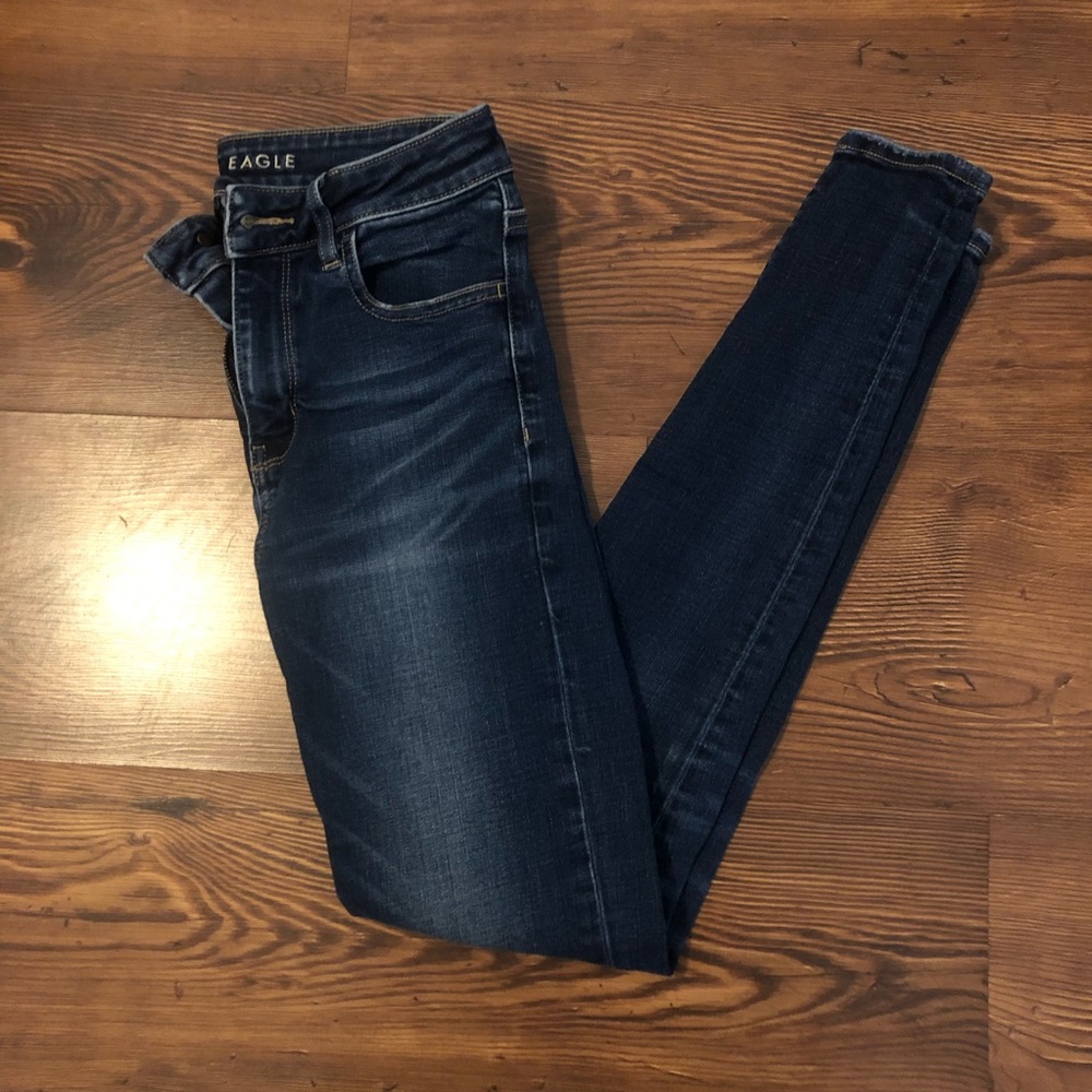 AE: high rise jegging, super stretch
